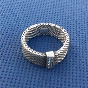 Tiffany and co. 925 sterling sliver w/4 diamonds